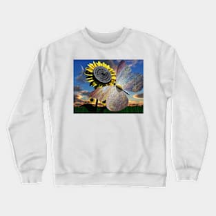 Butterfly on sunflower Crewneck Sweatshirt